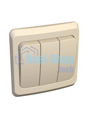 Выключатель 3-кл. СП Этюд 10А IP20 крем. SchE BC10-003K