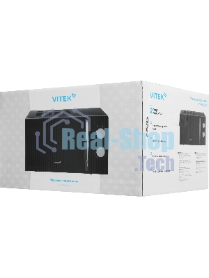 Микроволновая печь Vitek VT-MW1220 черный, 20 л, 700 Вт, переключатели - поворотный механизм