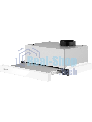 Вытяжка встраиваемая Weissgauff TEL 450 White Glass белый, 45 см, 450 м/ч, 65 дБ