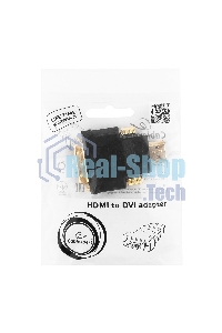 Адаптер (переходник) Gembird HDMI-DVI A-HDMI-DVI-1, 19M/19M, золотые разъемы, пакет