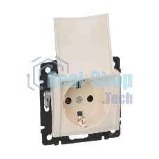 Механизм розетки 1-м СП Valena с защ. крышкой защ. шторки с заземл. сл. кость Legrand 774322