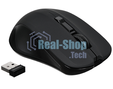 Мышь беспроводная Acer OMR010 черный, 1200 dpi, радиоканал, USB, кнопки - 3