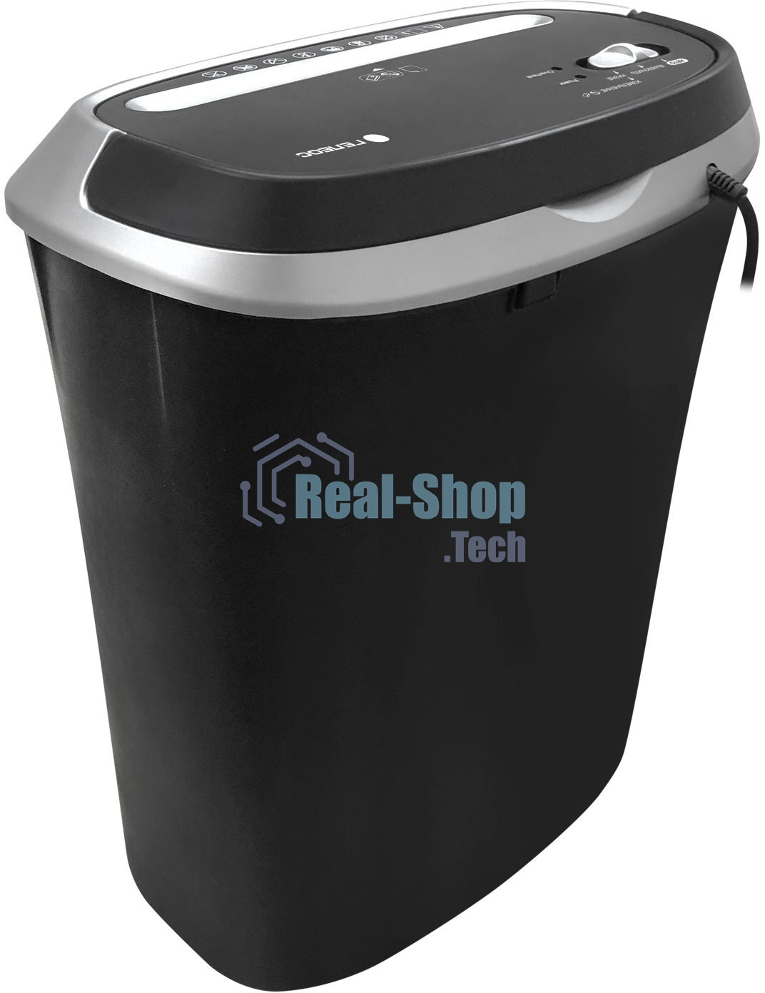 Шредер ГЕЛЕОС УМ30-4, DIN P-4 (4 ур-нь секр.), фрагмент 3,8х35мм, 15-17 (70г/м2), CD/пл.карты/скрепки/скобы, 30 литров