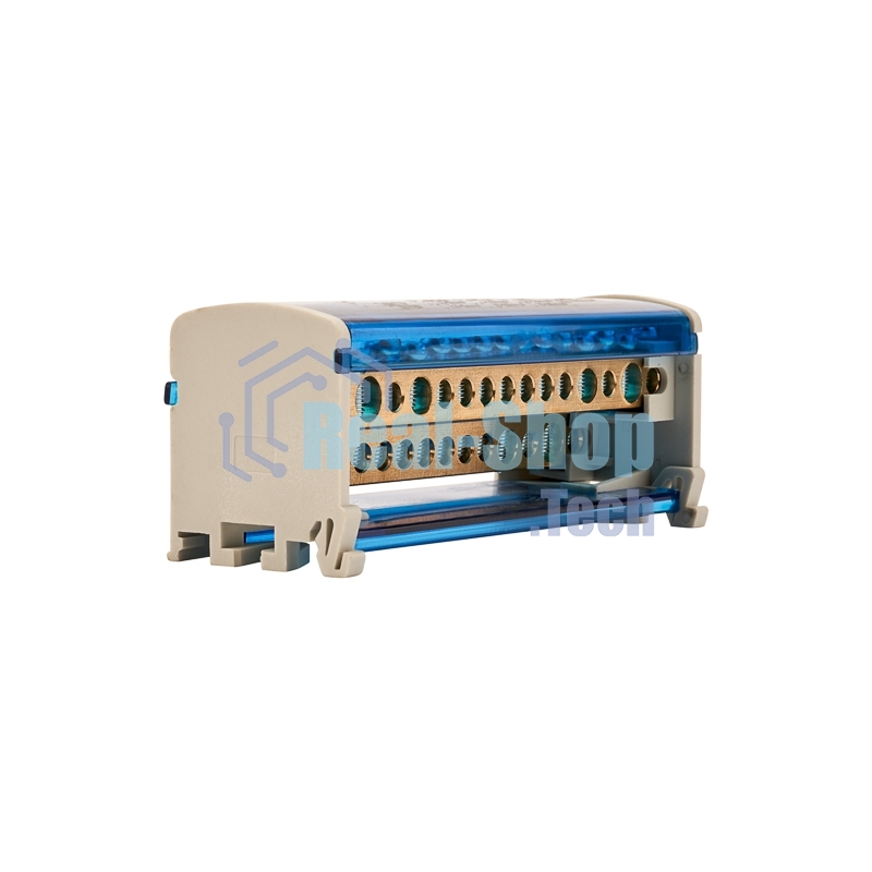 Шина на DIN-рейку в корпусе (кросс-модуль) Rexant 2х15