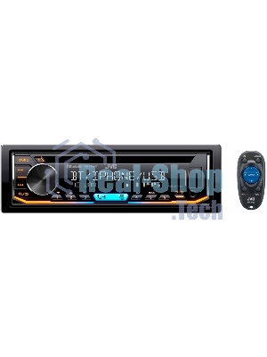 Автомагнитола JVC KD-T902BT, 1 DIN, CD, Bluetooth, USB Type-A, AUX, пульт ДУ, съёмная панель