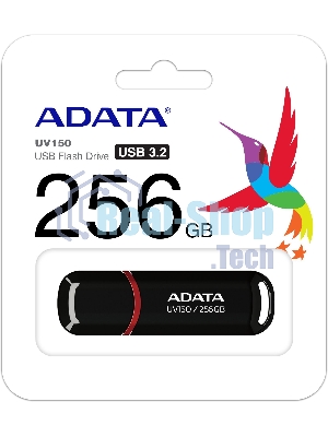 Флешка USB ADATA UV150 (AUV150-256G-RBK), 256Gb, USB 3.0, R/W 100/30, черный