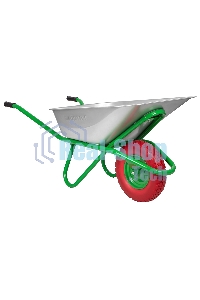 Тачка садово-строительная Сибртех с PU колесом, грузоподъемность 180 кг, объем 90 л