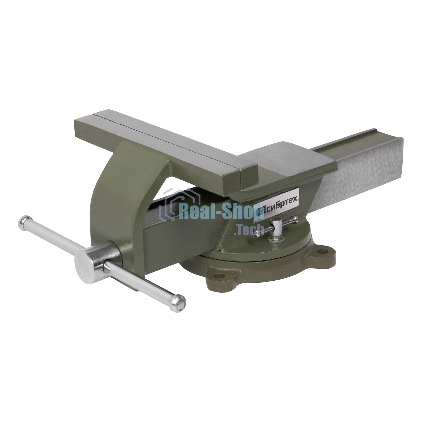 Тиски слесарные Сибртех 200 мм, стальные, поворотные