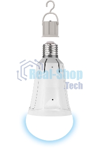 Лампа cветодиодная A80 12W 900lm 4100K Е27 авар. с Li-Ion аккумулятором LED