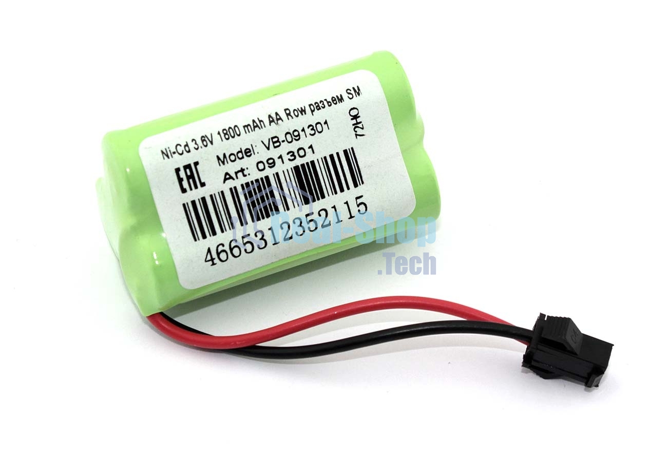 Аккумулятор Ni-Cd 3.6V 1800 mAh AA Row разъем SM