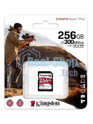 Флеш карта SDXC 256Gb Class10 Kingston SDR2/256Gb Canvas React Plus w/o adapter