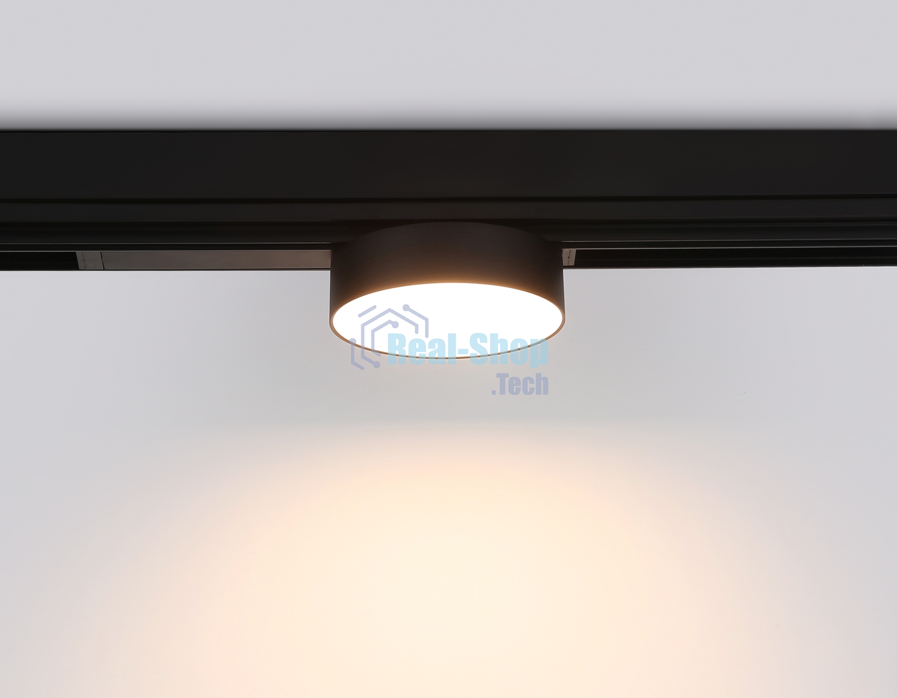 Управляемый светодиодный светильник для шинопровода Magnetic Ambrella light GL1381 BK черный IP20 15W 3000K-6400K 220V 120° D115/232*115*77 (Без ПДУ)