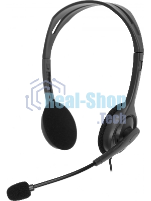 Гарнитура Logitech H111 чёрный, проводная, 3.5 мм