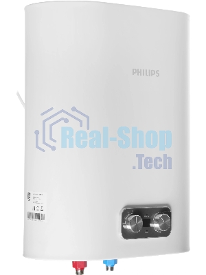 Водонагреватель электрический Philips YB AWH1615/51(30YB) белый, накопительный, 30 л, 2 кВт, настенный, вертикальный, плоский корпус, бак из нержавеющей стали, сухой ТЭН, механическое управление с LED-дисплеем
