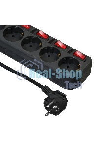 Сетевой фильтр Buro 500SH-3-SW-B 3 м (5 розеток) черный (коробка)