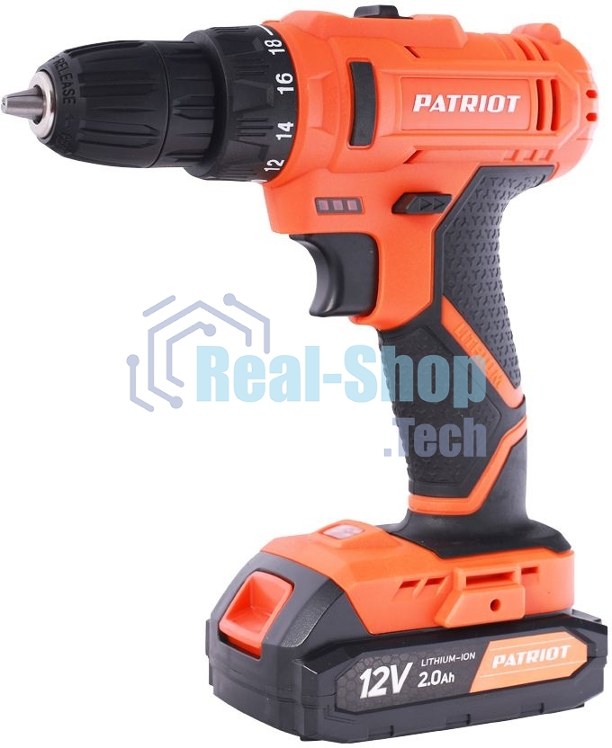 Дрель-шуруповерт аккумуляторная Patriot BR 117Li THE ONE, Аккумуляторная, 12В, 2 АКБ, Кейс