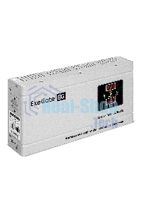 Стабилизатор напряжения ExeGate Master Turbo AVS-500 (500ВА, 100-265В, цифр. индикация вход/вых. напряжения, 220В±8%, КПД 98%, 5 уровней защиты, задержка, усиленный метал.корпус, евророзетка, RTL)