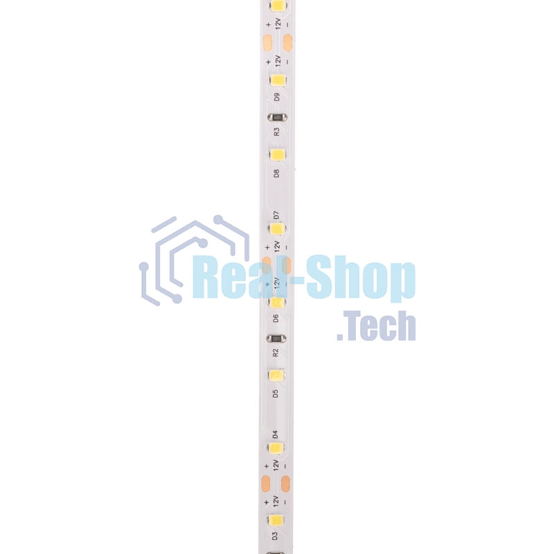 Лента светодиодная Rexant 12В, SMD2835, 9,6Вт/м, 60 LED/м, 6500K, 8мм, 5м, IP20
