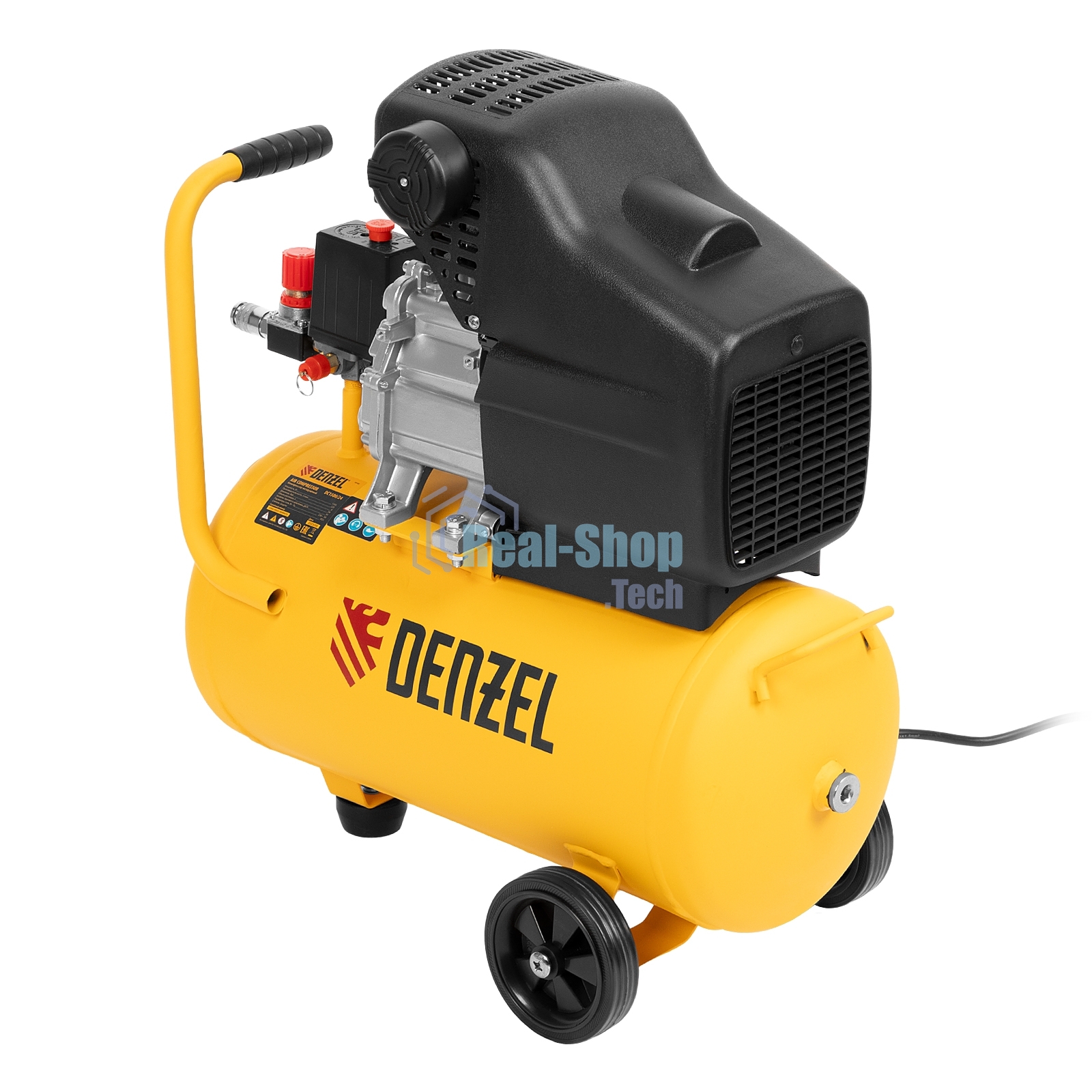 Компрессор воздушный Denzel DC1500/24 прям. привод, 1,5 кВт, 24 литра, 220 л/мин