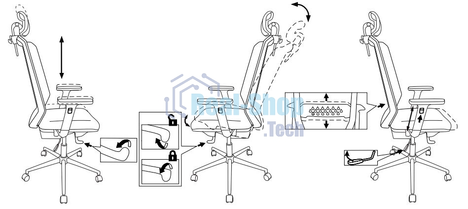 Кресло руководителя Бюрократ MC-612N-H черный TW-01 38-418 сетка/ткань с подголов. крестовина металл хром