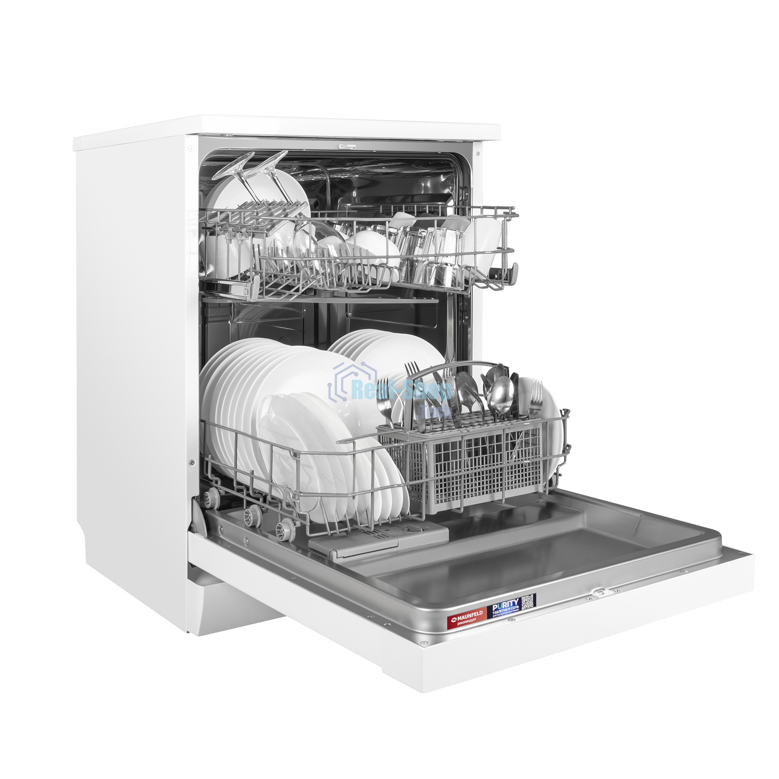 Посудомоечная машина Maunfeld MWF60121W, белый, 59.8 см, 12 компл., 47 дБ, класс A++