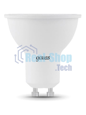 Лампа светодиодная Gauss MR16 7Вт цок.: GU10 спот 220B 4100K св. свеч. белый нейт. MR16 (упак.: 10 шт)