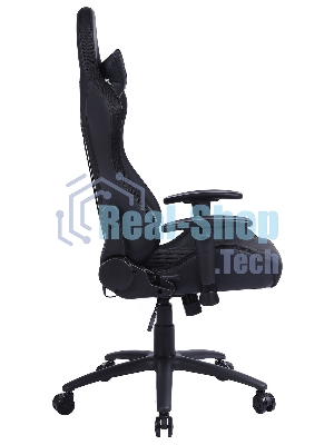 Кресло Cactus CS-CHR-0099BL черный, экокожа, подголовник