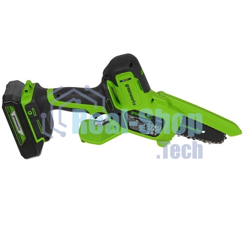 Цепная мини пила GreenWorks G24MCS10K2 аккумуляторная, 24v, 10 см, c АКБ 2АЧ и ЗУ (2008207UA)