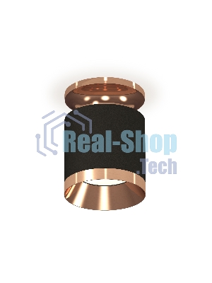 Светильник Ambrella Light XS7402121 SBK/PPG черный песок/золото розовое полированное MR16 GU5.3 (N7930, C7402, N7035)