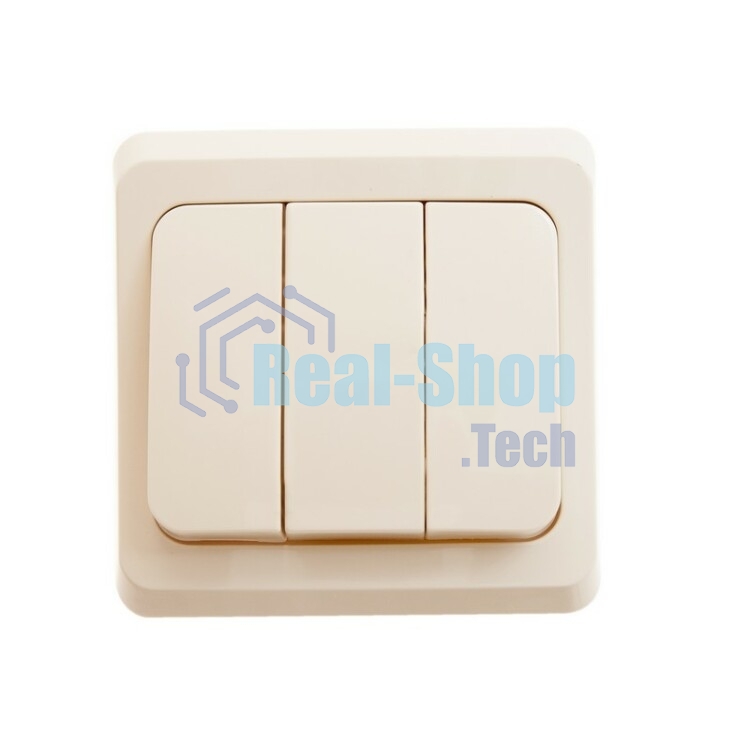 Выключатель 3-кл. СП Этюд 10А IP20 крем. SchE BC10-003K