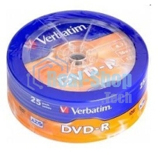 Диск DVD-R Verbatim 4.7Gb 16x Cake Box (25шт) (43730)