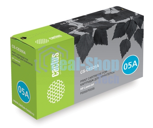 Картридж лазерный Cactus CS-CE505AS черный (2300 стр.) для HP LJ P2055/P2035