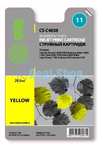 Картридж струйный Cactus CS-C4838 желтый (29 мл) для №11 HP 2000/2500/1000/1100/1200