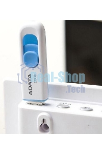 Флешка USB ADATA C008 (AC008-32G-RWE), 32Gb, USB 2.0, R/W 15/5, белый/синий