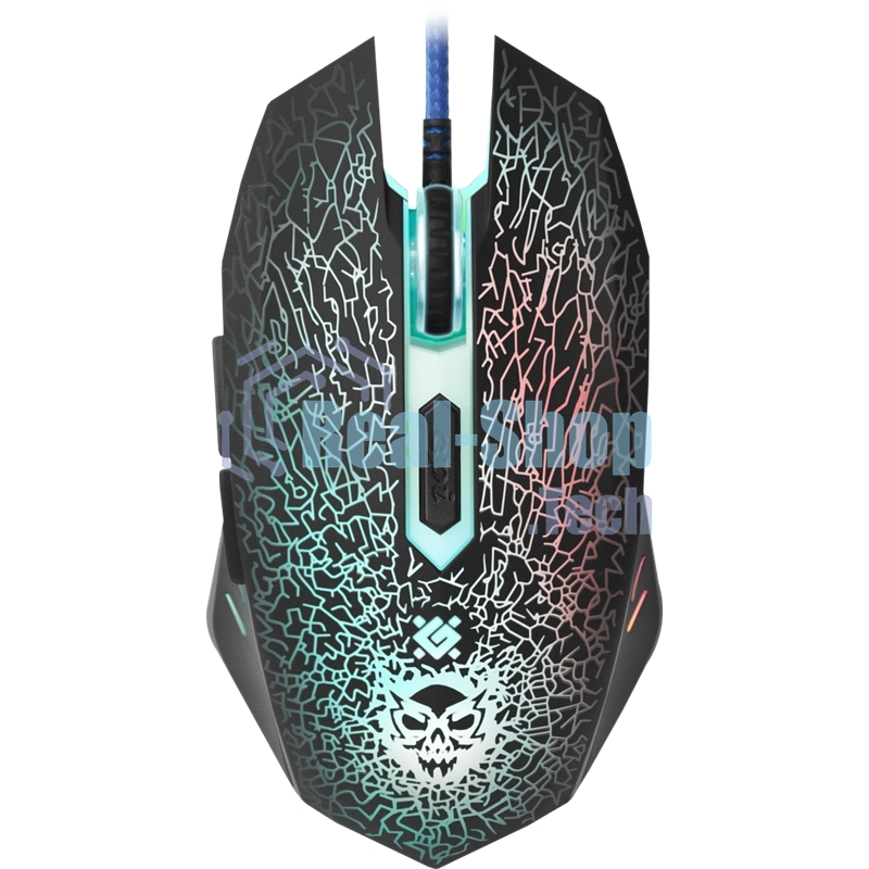 Мышь проводная Defender Shock GM-110L черный, 3200 dpi, USB, кнопки - 6