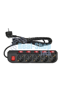 Сетевой фильтр Buro 500SH-3-SW-B 3 м (5 розеток) черный (коробка)