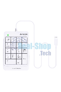 Числовой блок проводной A4Tech Fstyler FK13P, USB, белый