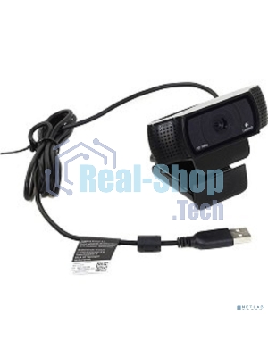 Веб-камера Logitech C920 1920x1080, 30 кадр/с, USB Type-A, микрофон (2 шт, шумоподавление), автоматическая фокусировка, автоосвещение, универсальное крепление