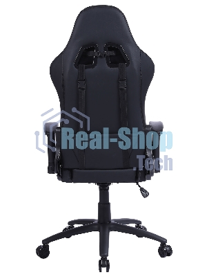 Кресло Cactus CS-CHR-0099BL черный, экокожа, подголовник