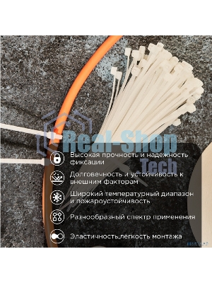 Хомут кабельный PROconnect 100х2.5 нейл. белый (уп. 100 шт)