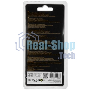 Переходник Gembird-Cablexpert Переходник HDMI-VGA, 19M/15F (A-HDMI-VGA-03)