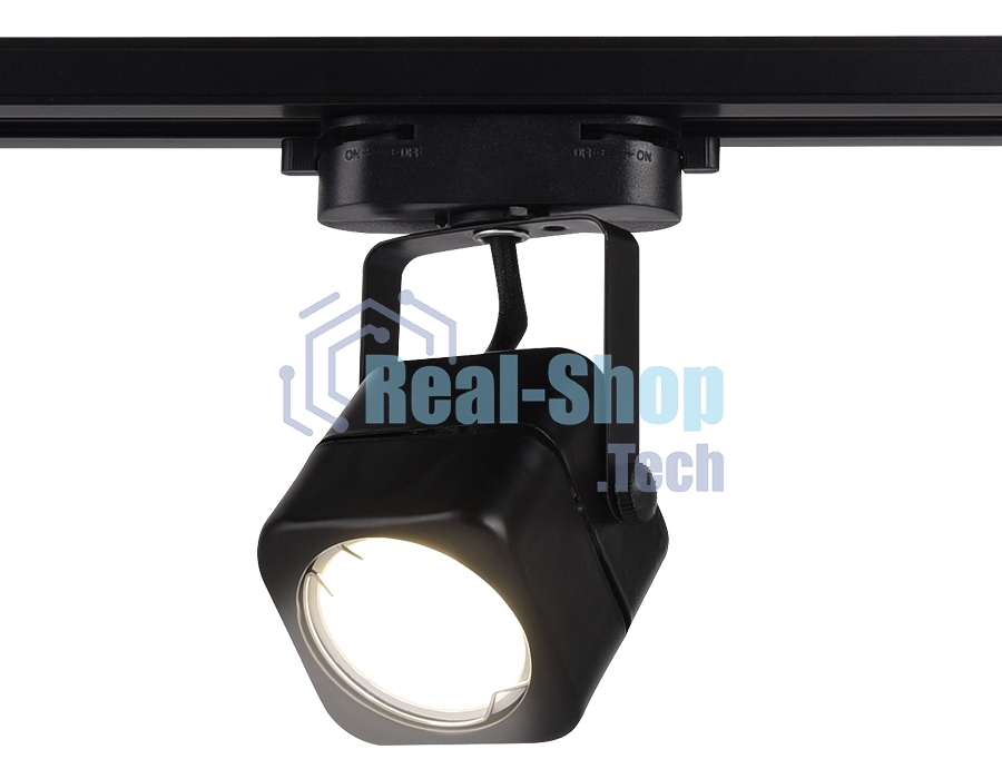 Трековый однофазный светильник со сменной лампой Ambrella light GL5108 BK черный GU10 max 12W