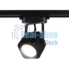 Трековый однофазный светильник со сменной лампой Ambrella light GL5108 BK черный GU10 max 12W