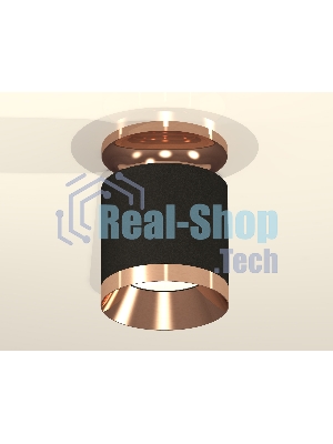 Светильник Ambrella Light XS7402121 SBK/PPG черный песок/золото розовое полированное MR16 GU5.3 (N7930, C7402, N7035)