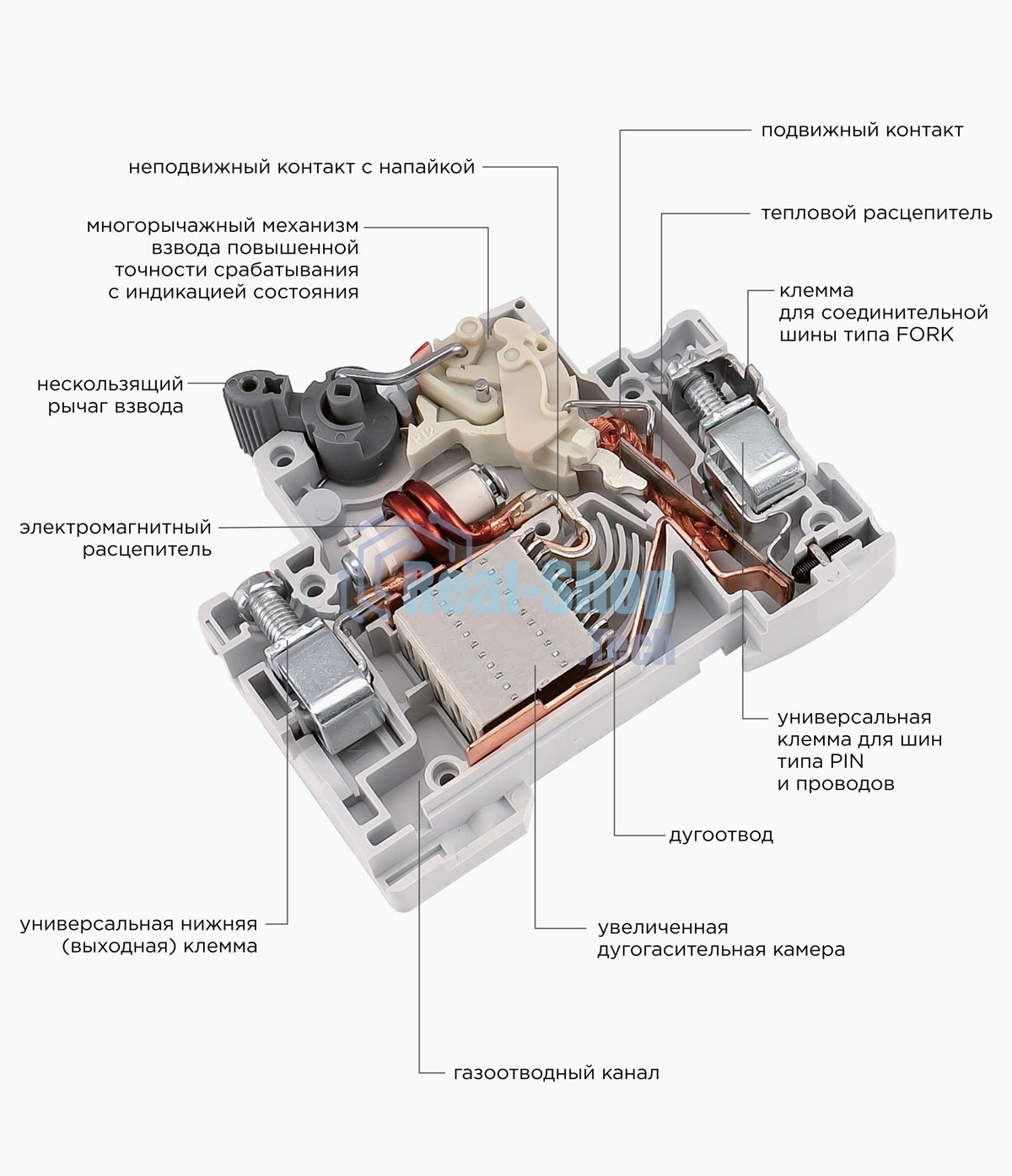 Автоматический выключатель Гарнизон CB-4763-2-06-4.5-C, ВА 47-63, 2P, 6А, 4.5kA (C)