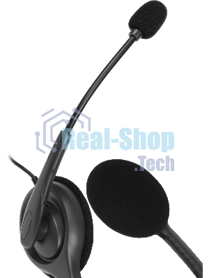 Гарнитура Logitech H111 чёрный, проводная, 3.5 мм