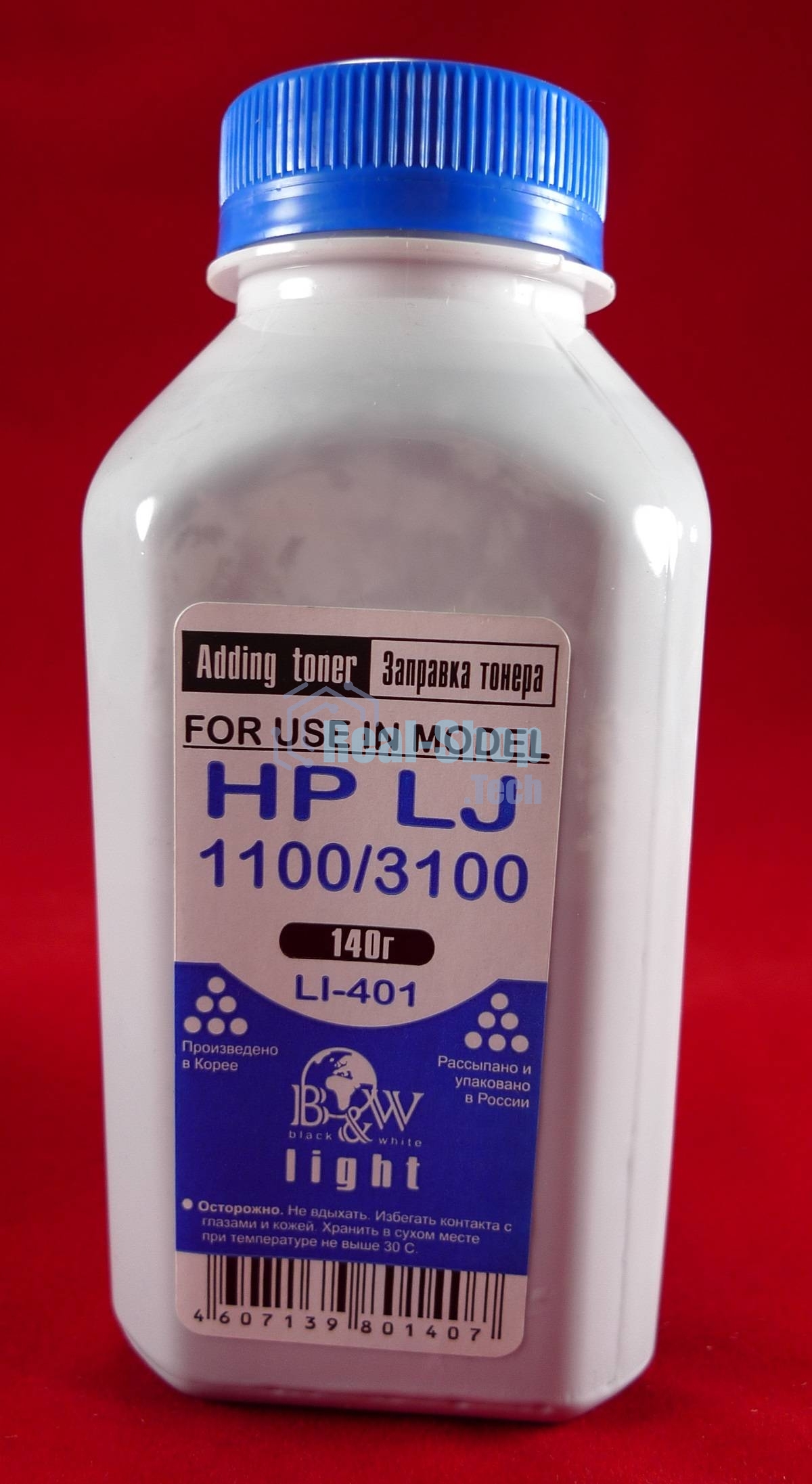 Тонер HP LJ 1100/1150/3100/5L/6L (фл,140г) B&W Light фас России