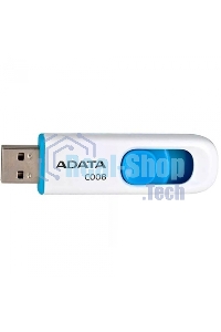 Флешка USB ADATA C008 (AC008-32G-RWE), 32Gb, USB 2.0, R/W 15/5, белый/синий