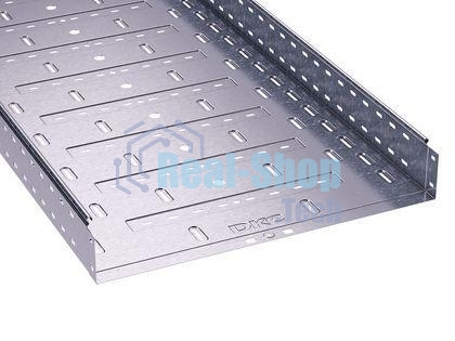Лоток листовой перфорированный 400х80 L3000 сталь 1мм ДКС 35306