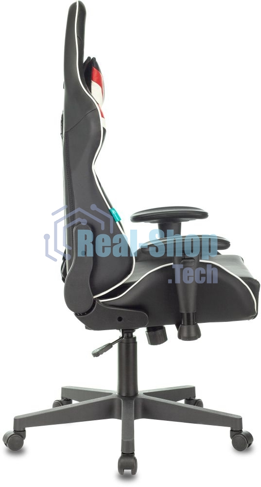 Кресло игровое ZOMBIE Z4, на колесиках, искусственная кожа, черный/красный (viking zombie z4 red)